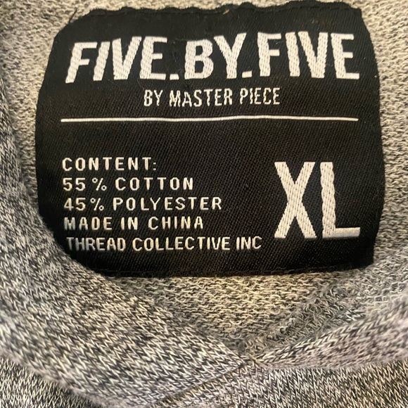 Five.By. Five short sleeved hoodie, XL, lightweight, soft, distressed, sporty. - Picture 2 of 9